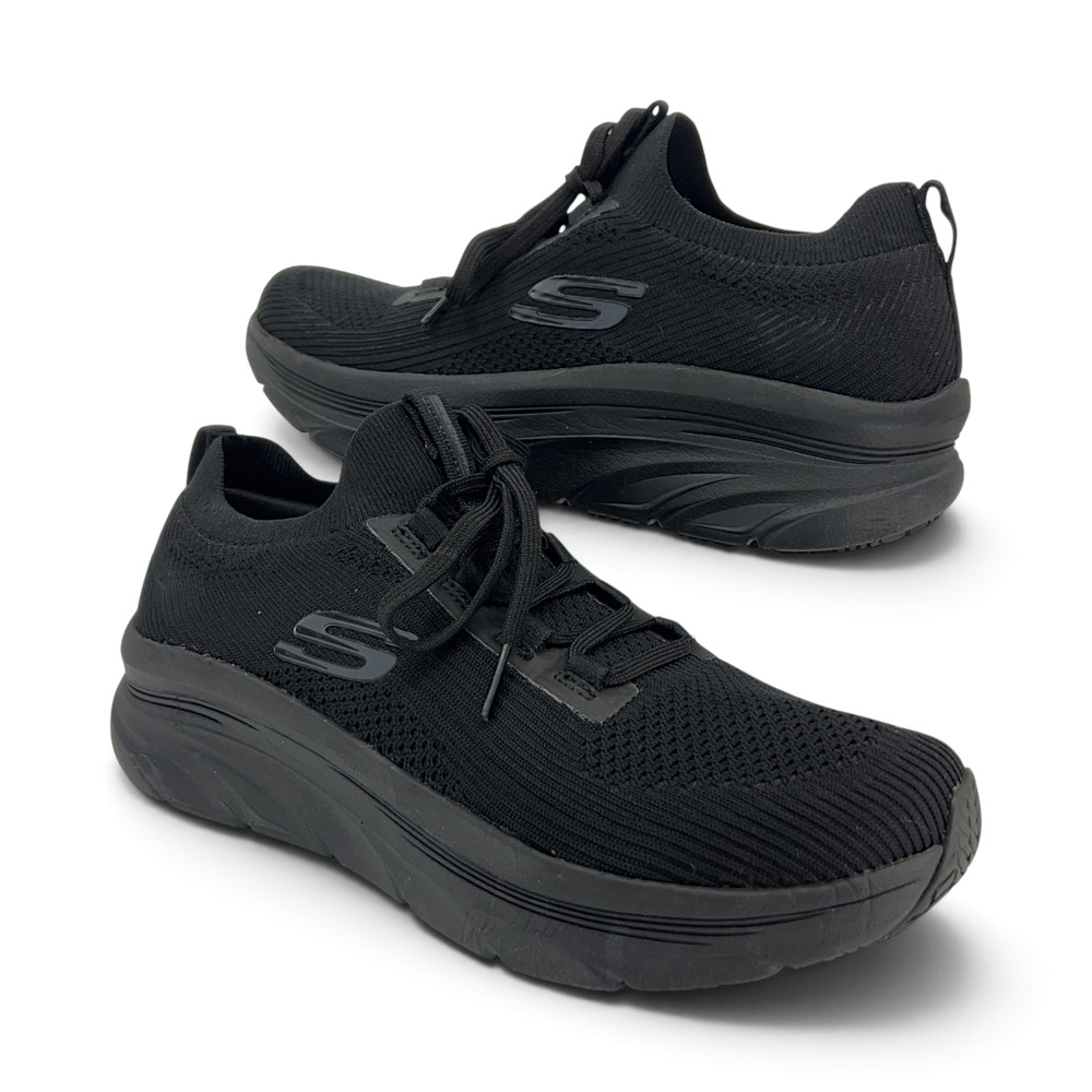 Skechers D'Lux Walker SR Ozema Women's Black Work Sneakers Size 8.5